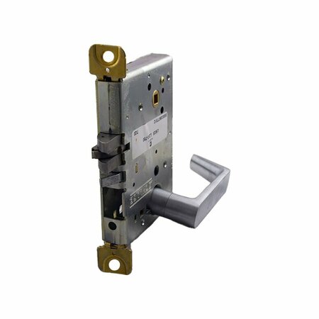 SCHLAGE COMMERCIAL Exit Mortise Lock with 06 Lever and A Rose Satin Chrome Finish L902506A626